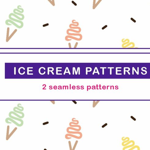 Ice cream pattern bundle cover image.