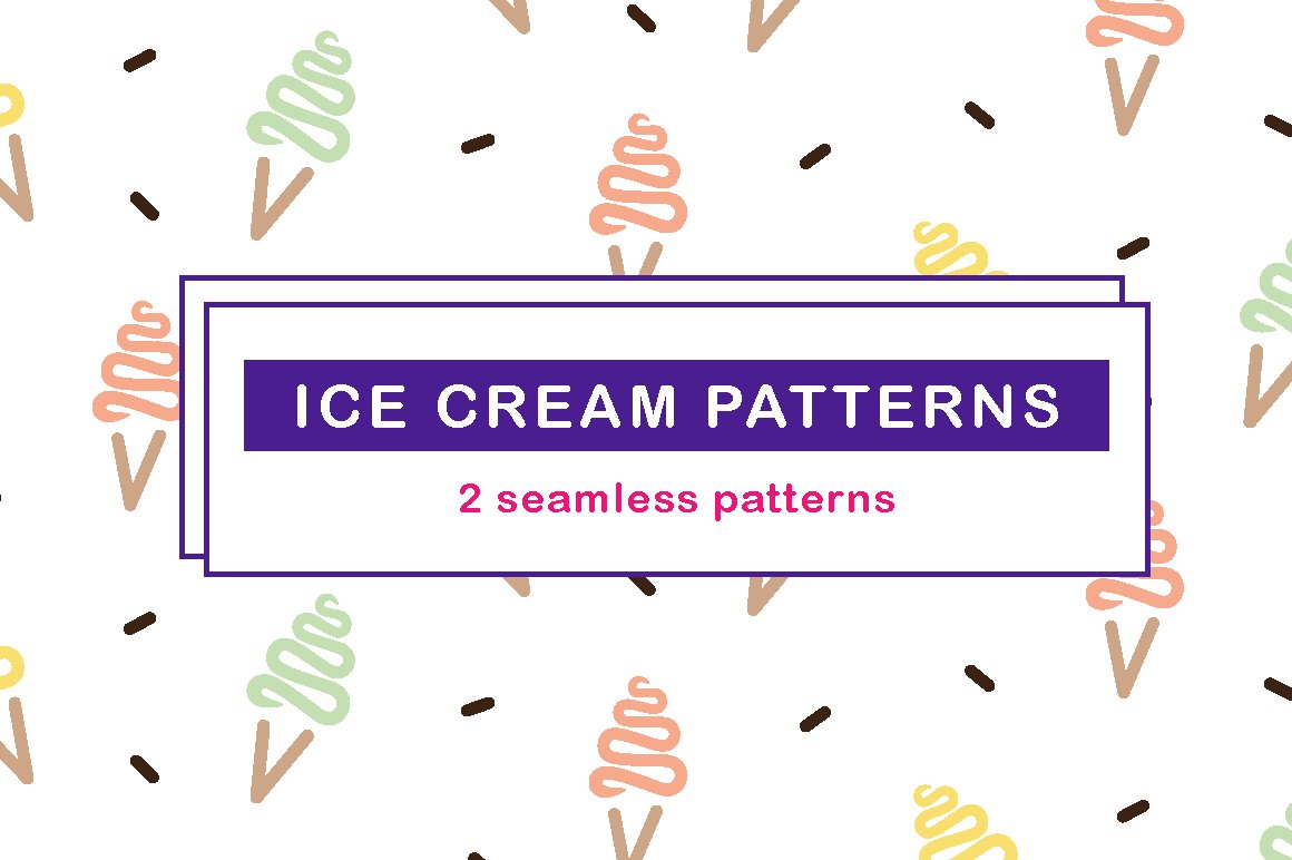 Ice cream pattern bundle cover image.