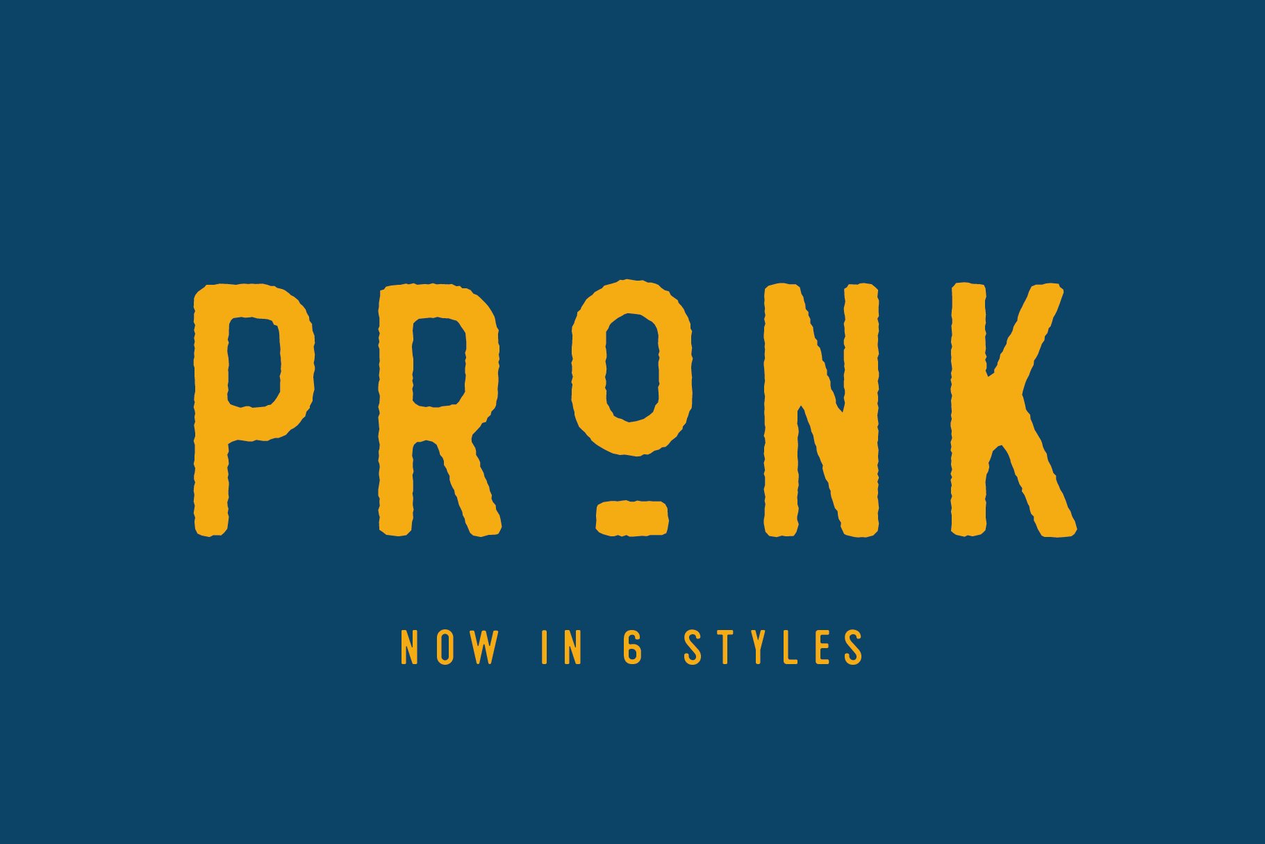 Pronk - retro vintage display font cover image.