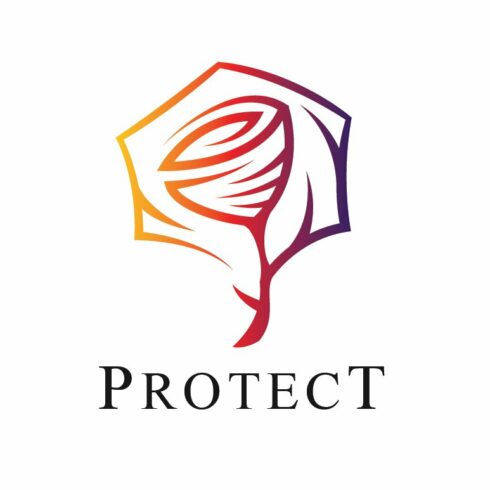 Protected Rose Flower Logo Template cover image.