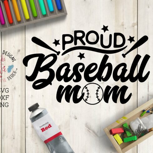 Proud Baseball Mom Cutting File cover image.