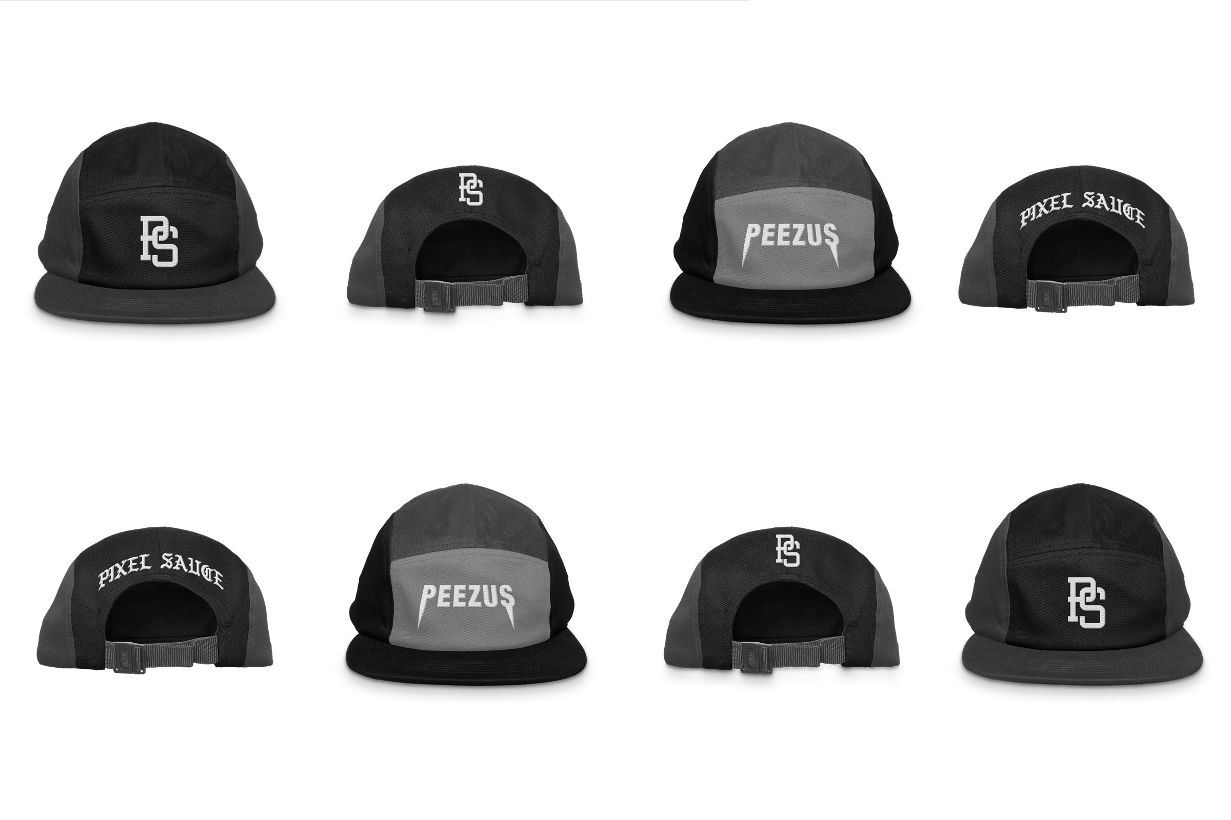 5 Panel Hat Mockups preview image.