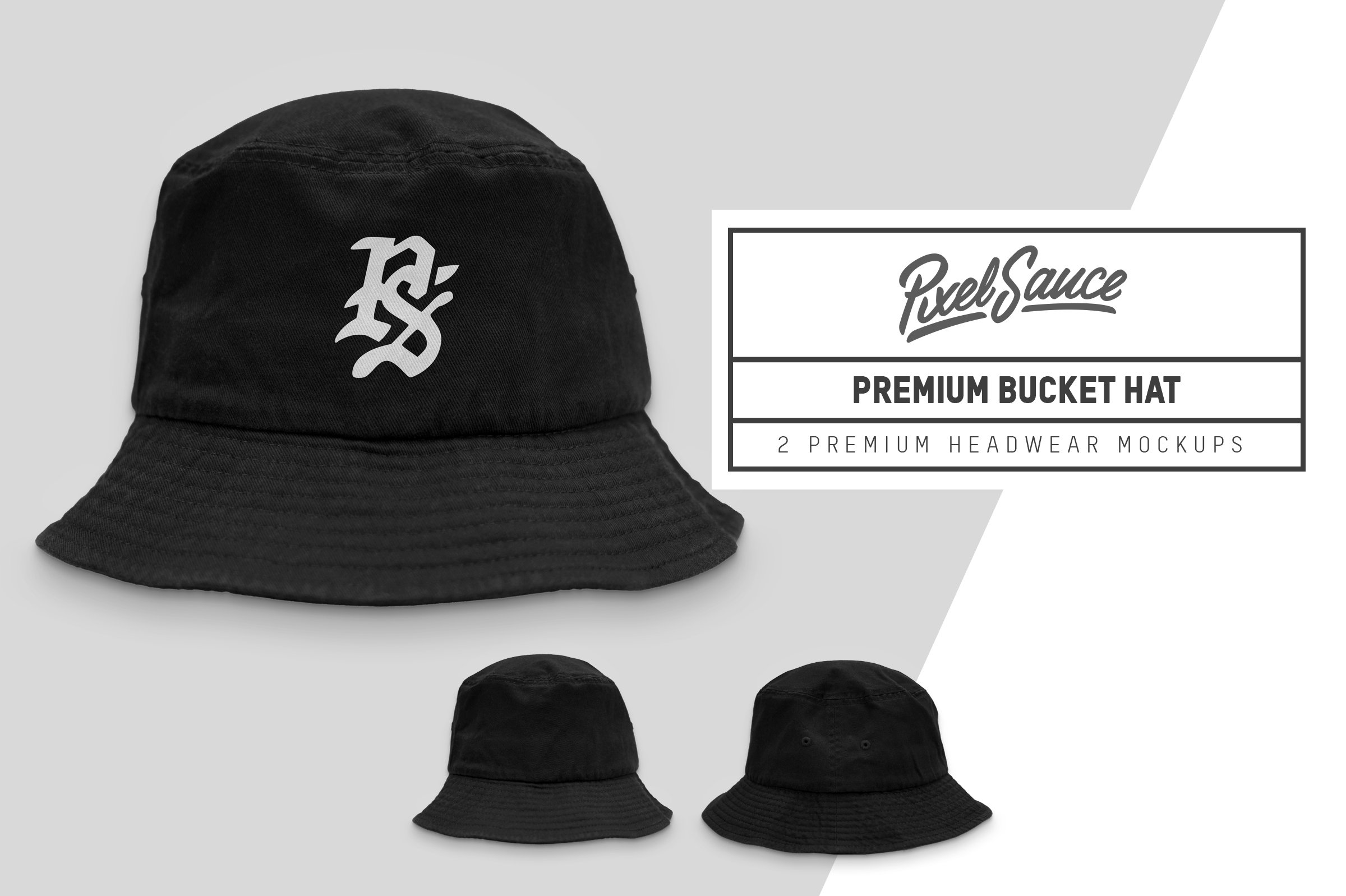 Premium Bucket Hat Mockups cover image.