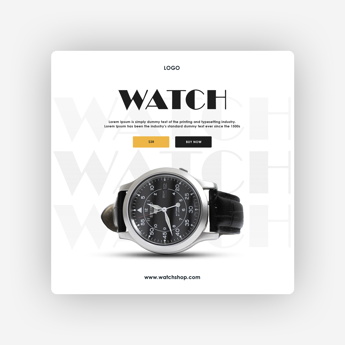 Watch Advertising Social Media Poster Design preview image.