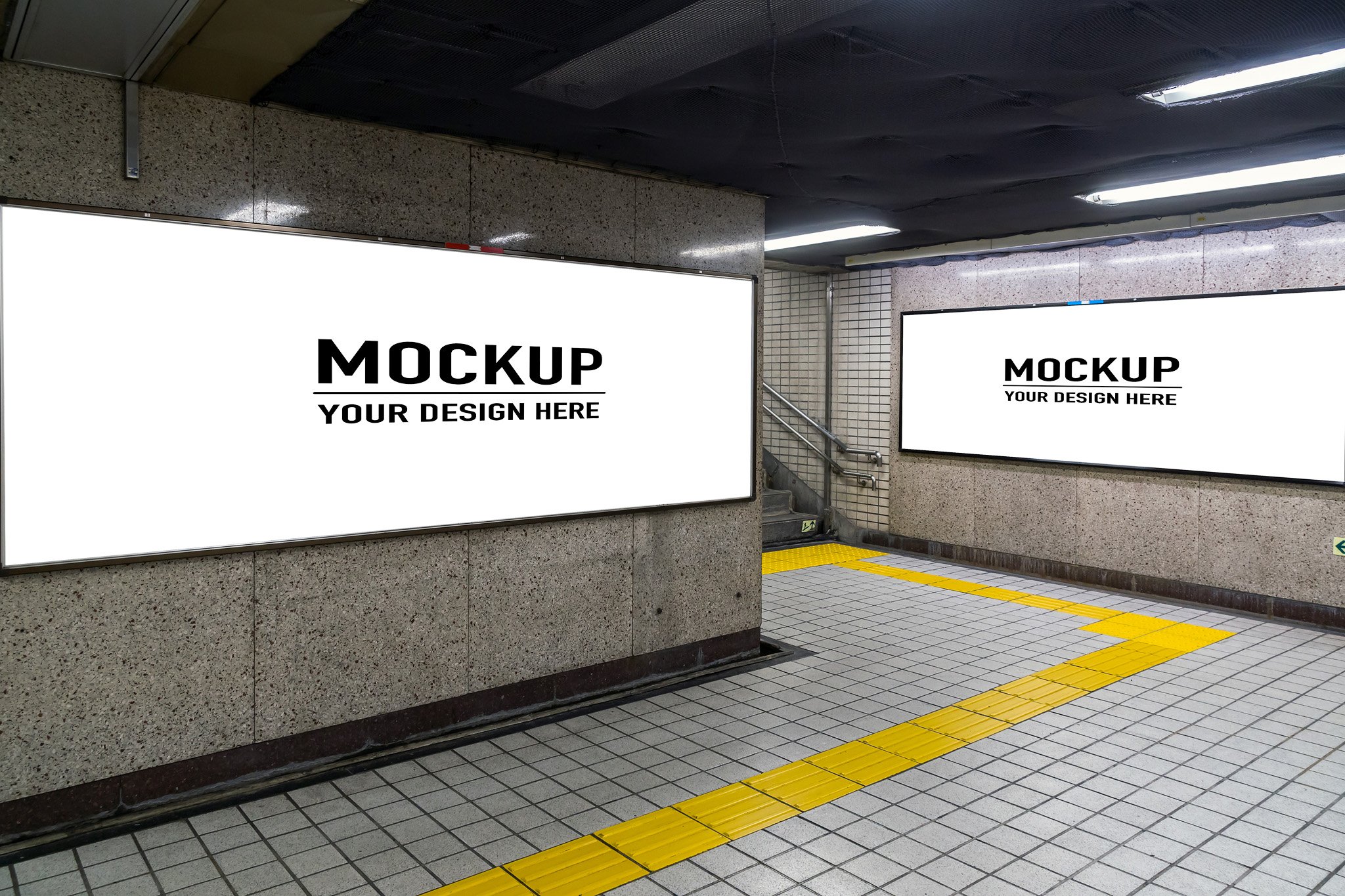 mockup concept of billboard PSD cover image.