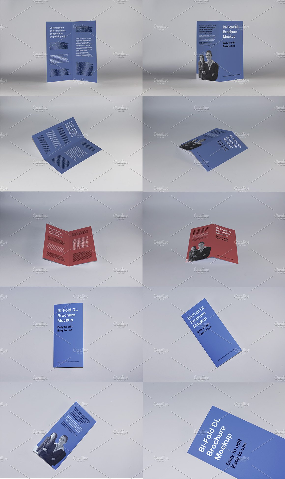 DL Bi-Fold Brochure Mockup preview image.