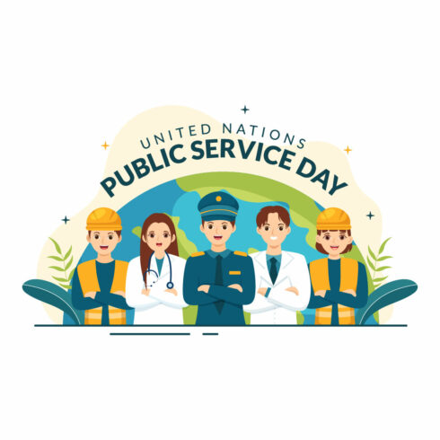 10 United Nations Public Service Day Illustration cover image.