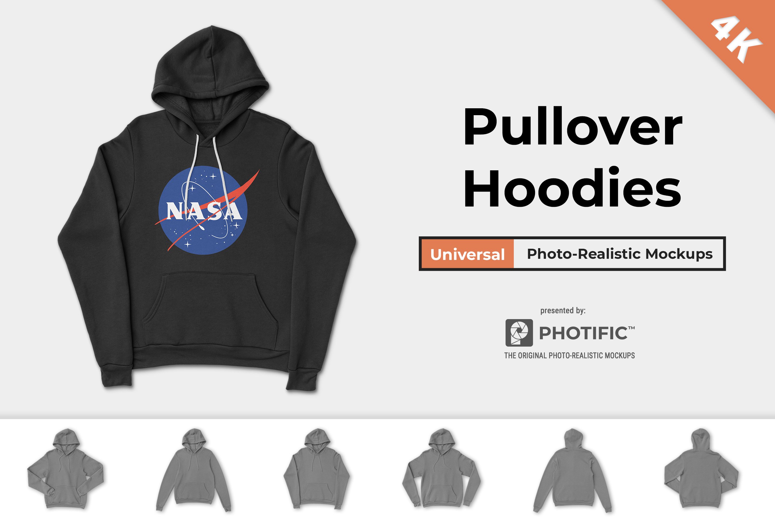 Pullover Hoodie Sweatshirt Mockups cover image.