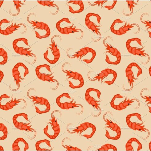 seamless pattern with shrimp cover image.