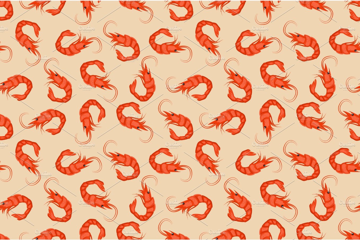 seamless pattern with shrimp cover image.