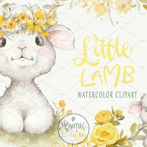 Lamb clipart watercolor cover image.