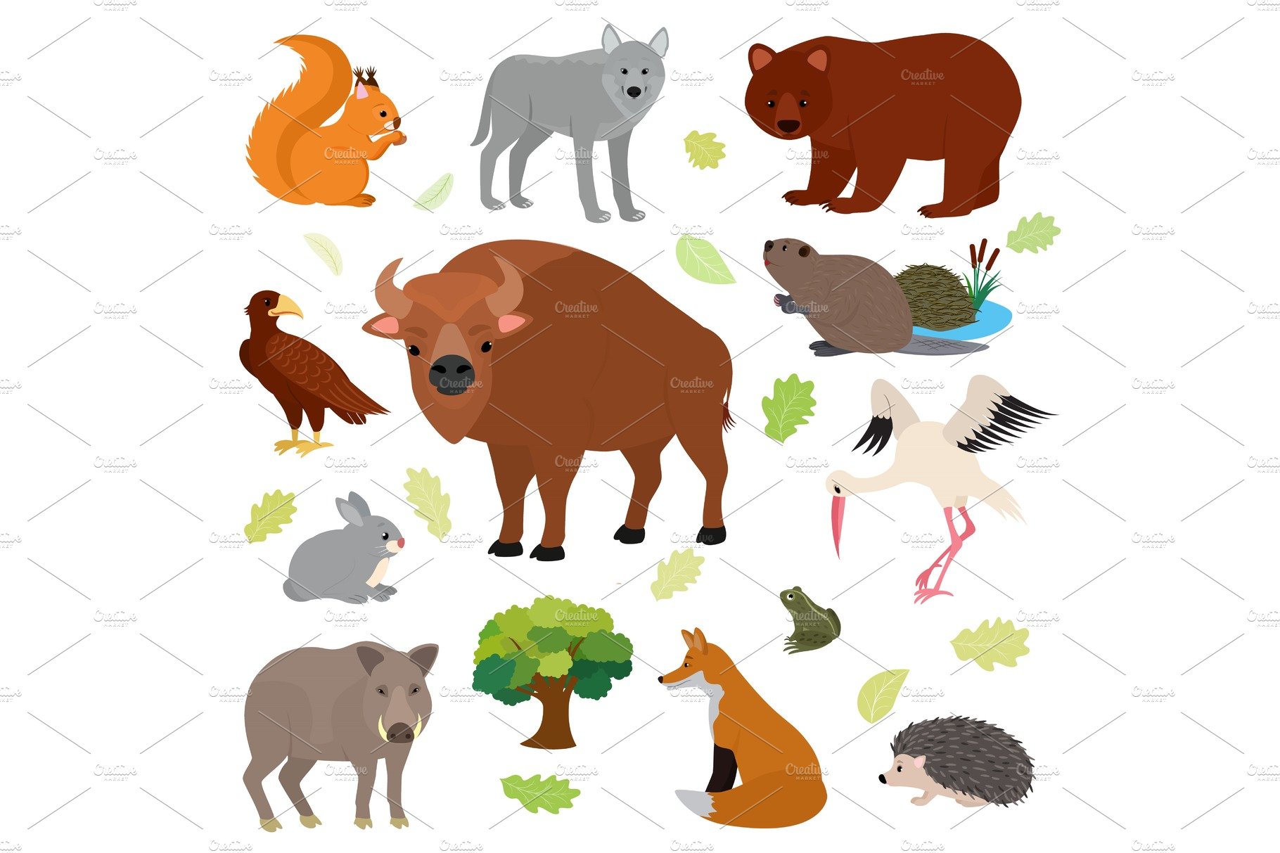 Animal vector animalistic character cover image.