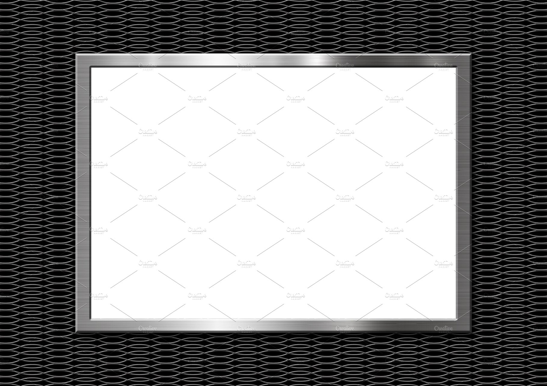 Blank billboard on metal wall cover image.