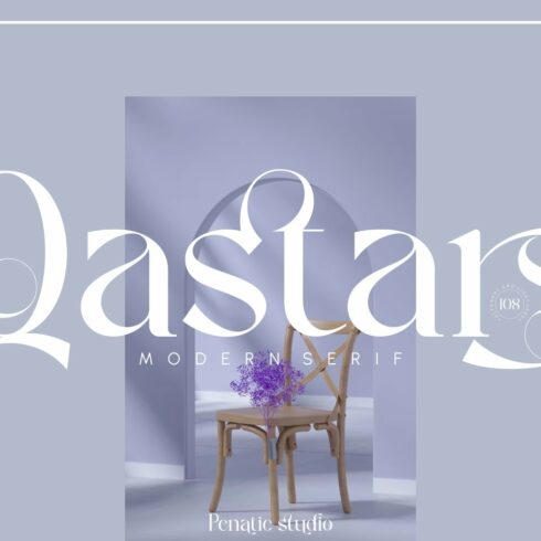 Qastars _ modern serif cover image.