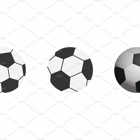 Soccer ball icon. Flat vector cover image.