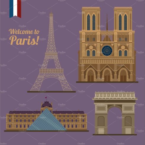 Paris Travel Set icons cover image.