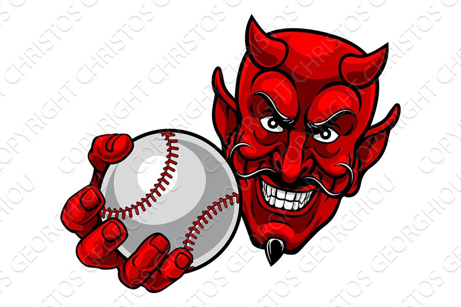 Devil Satan Baseball Ball Sports cover image.