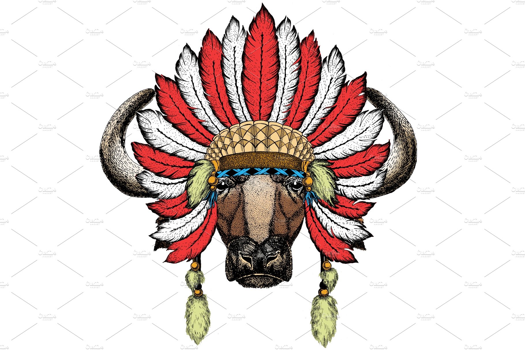 Portrait of buffalo, bison, bull cover image.