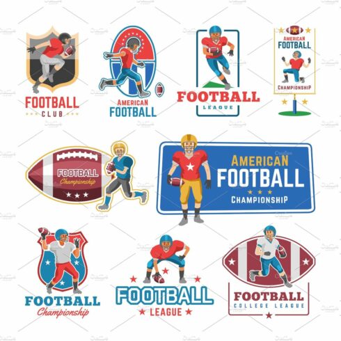 Soccer logo vector footballer or soccerplayer character in sportswear playi... cover image.