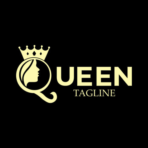 Beauty queen logo design vector illustration cover image.