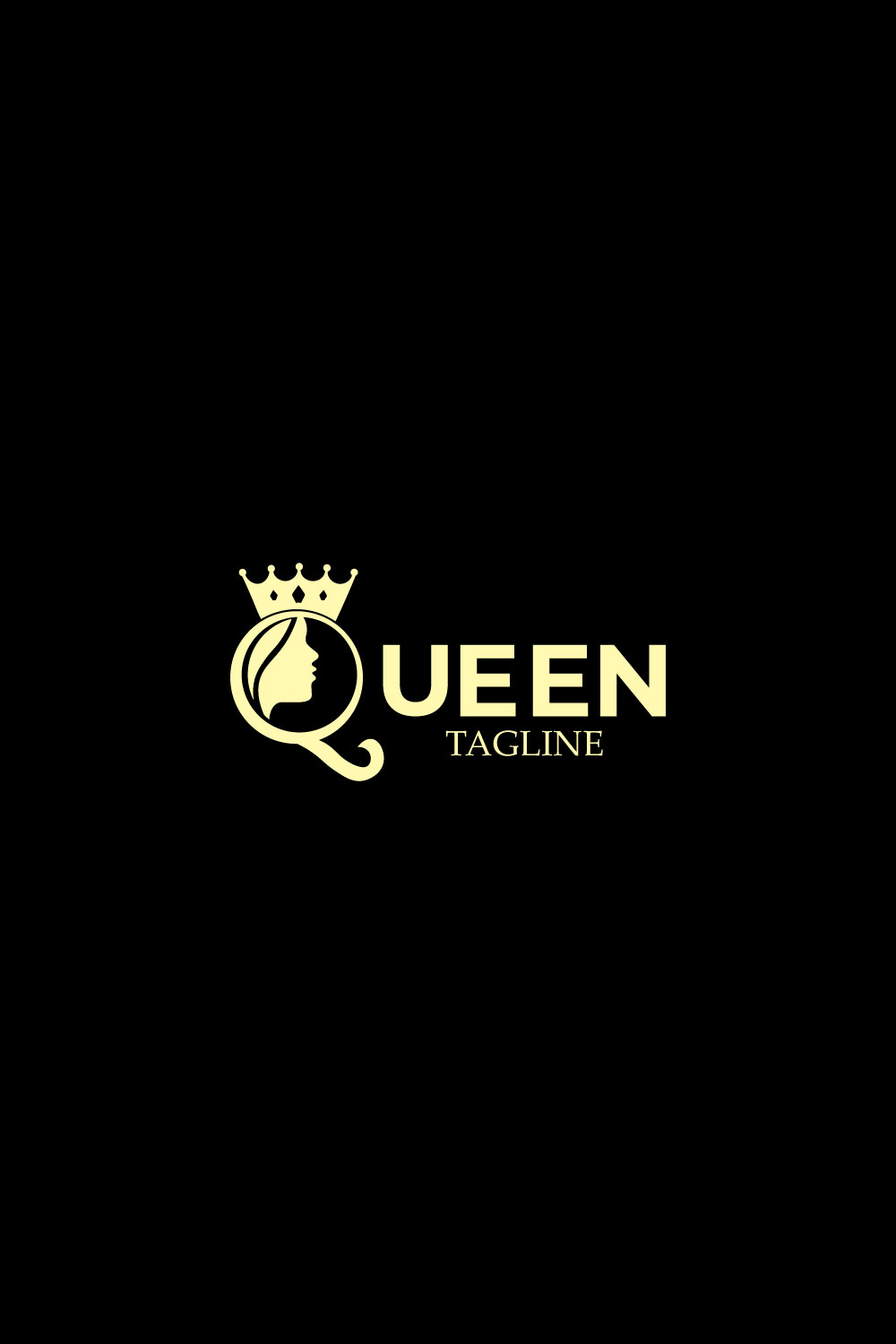 Beauty queen logo design vector illustration pinterest preview image.