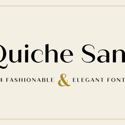 Quiche Sans Font Family cover image.