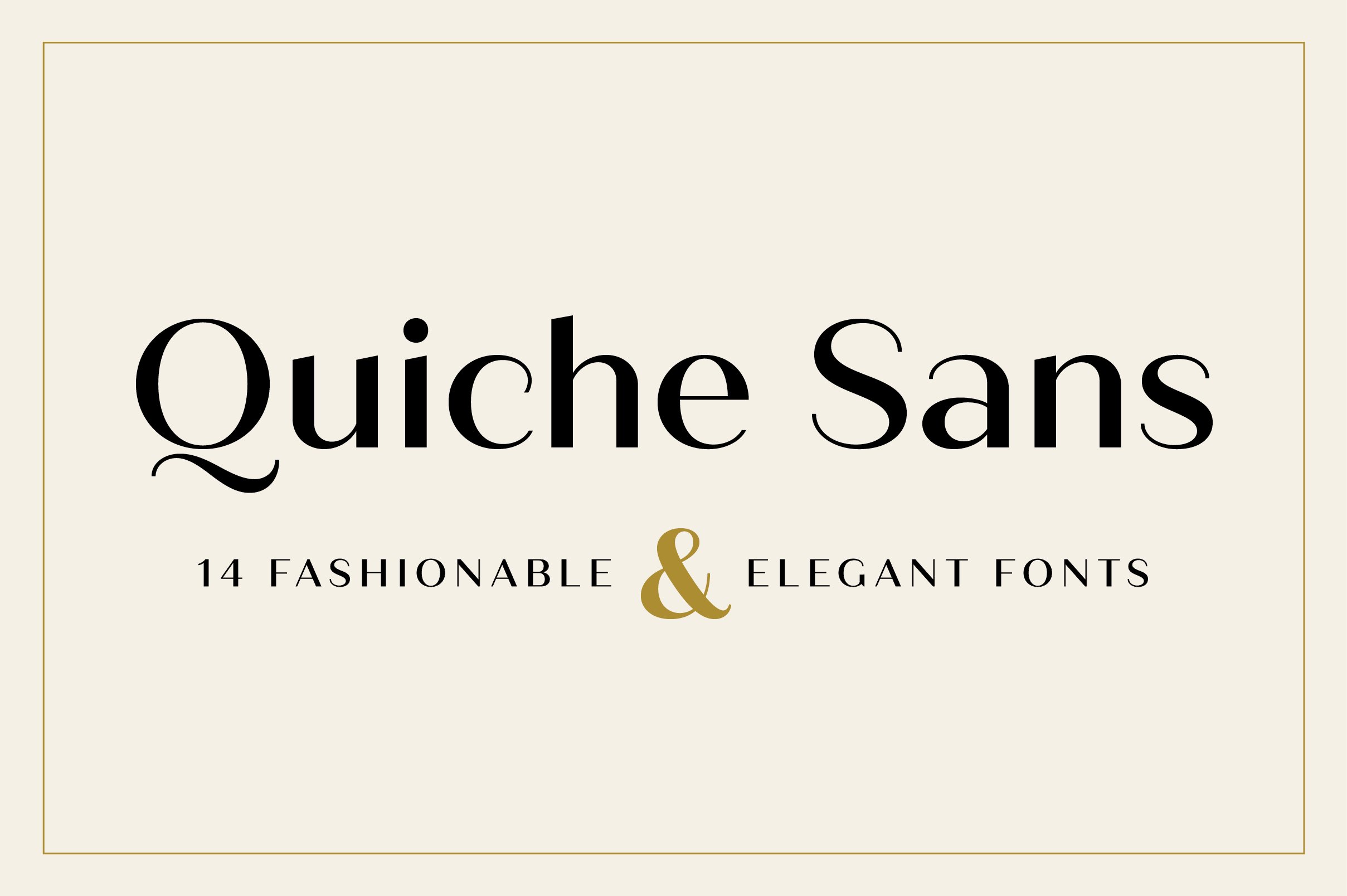 Quiche Sans Font Family cover image.