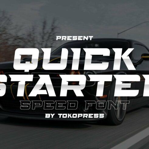QUICKSTARTER - Racing Gaming font cover image.