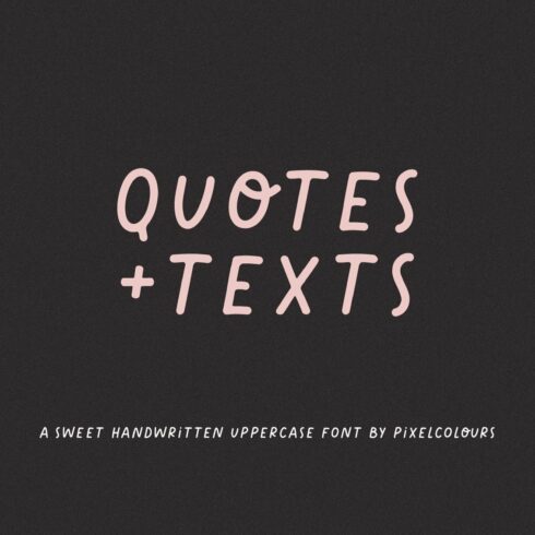 Quotes and Texts Font cover image.