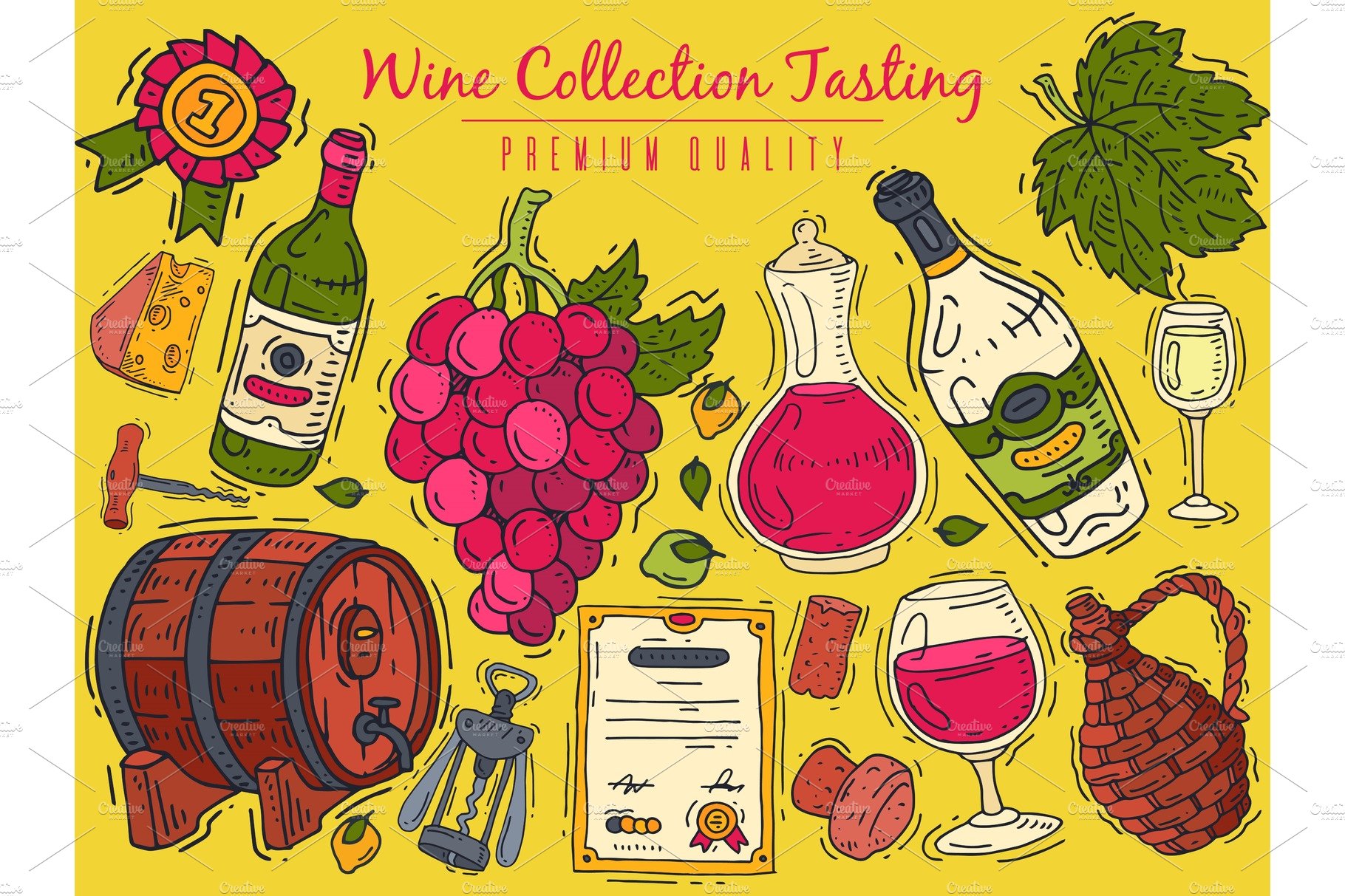 Wine taste club premium vector cover image.