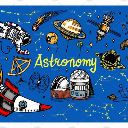 Astronomy background in cover image.