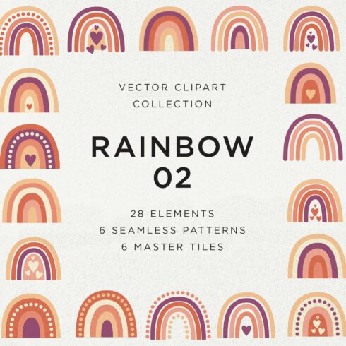 Rainbow Elements & Patterns Set #02 cover image.