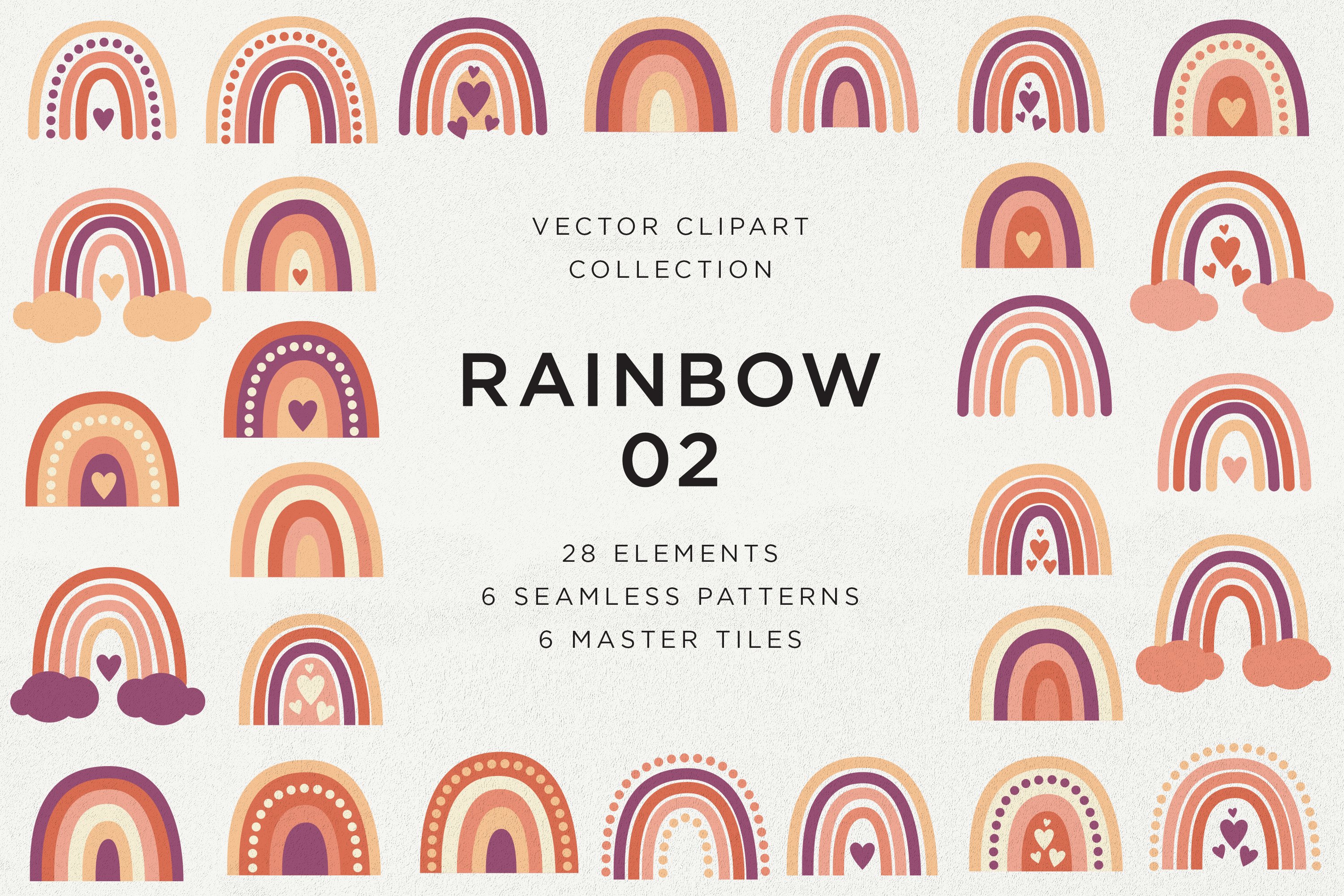 Rainbow Elements & Patterns Set #02 cover image.