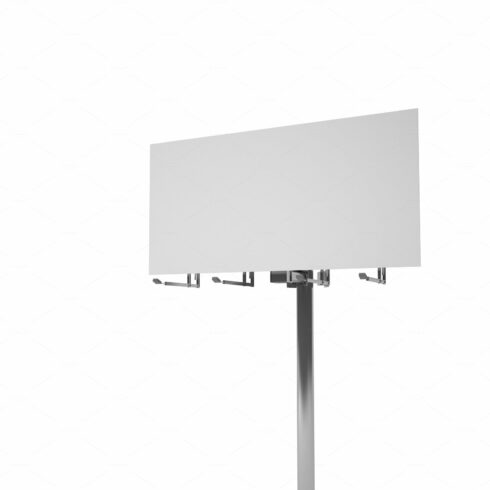 big and high blank billboard isolated on white background, clipping path in... cover image.