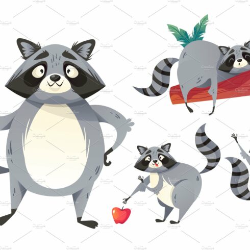 appy smiling raccoon characters cover image.