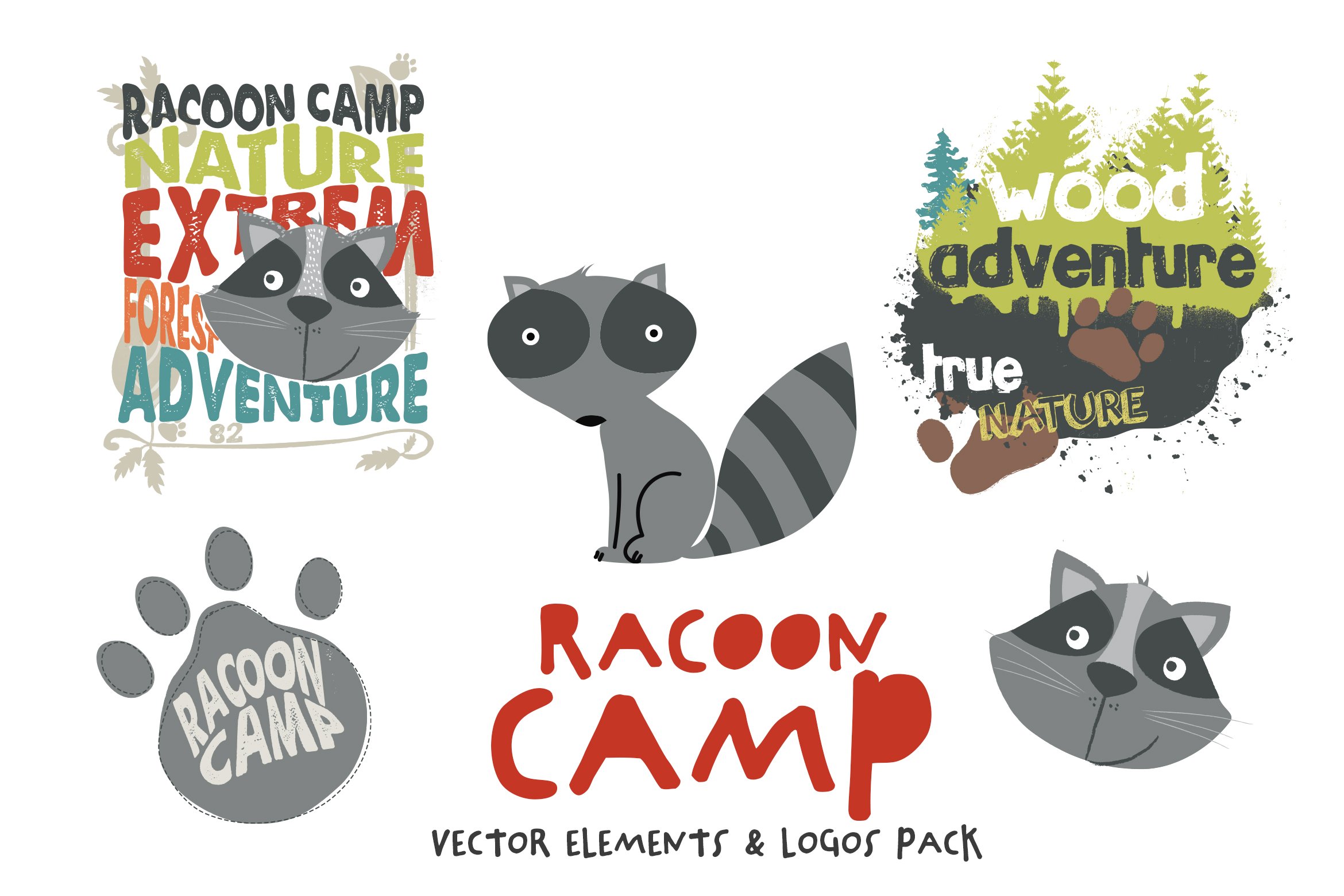 racoon camp vectors pack 1 28234029 942