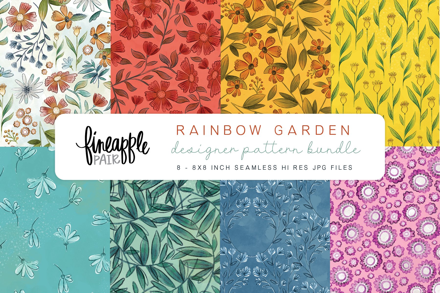 RAINBOW GARDEN DIGITAL PAPER DH cover image.