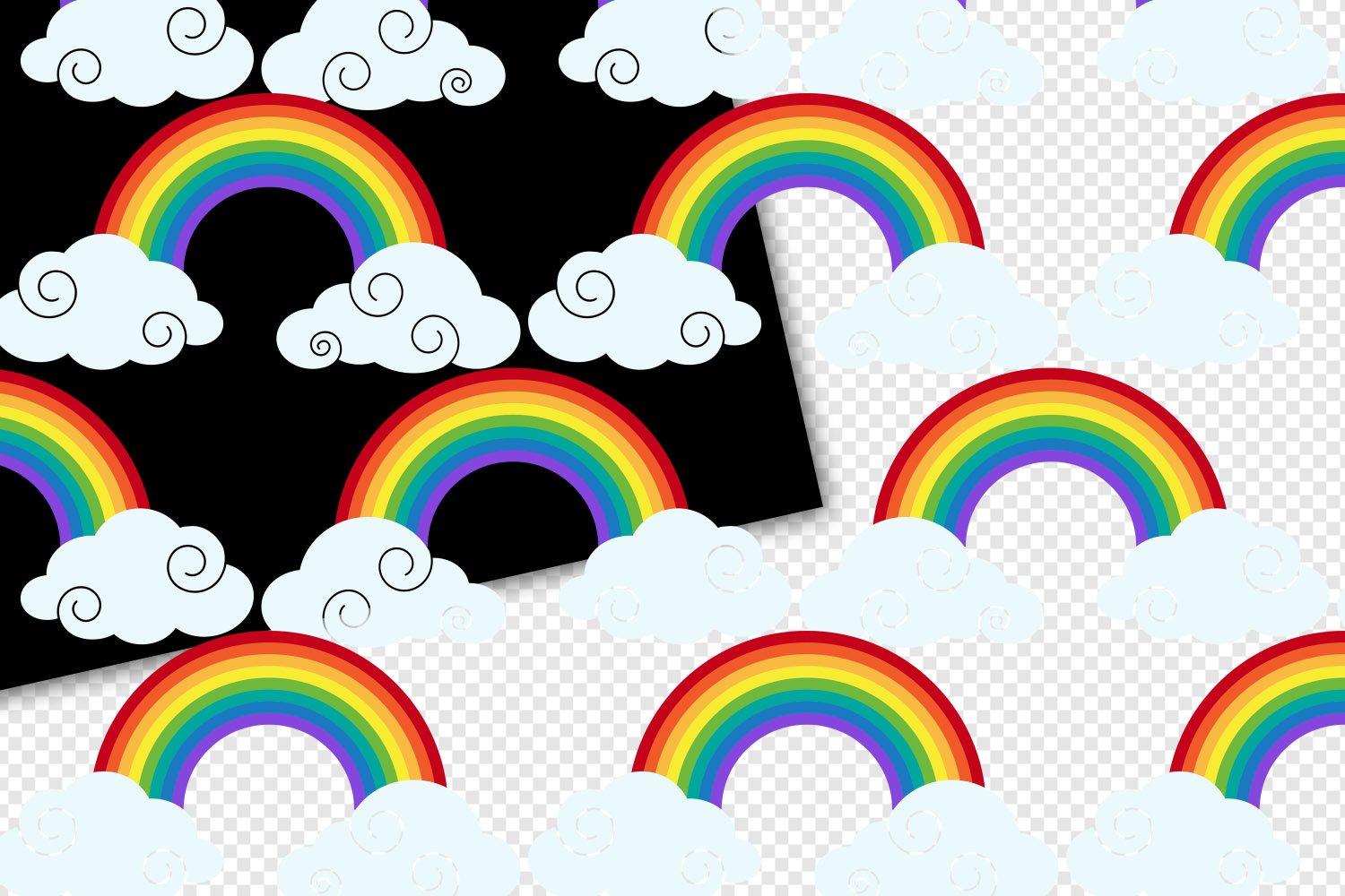 Rainbow Pattern Overlays preview image.