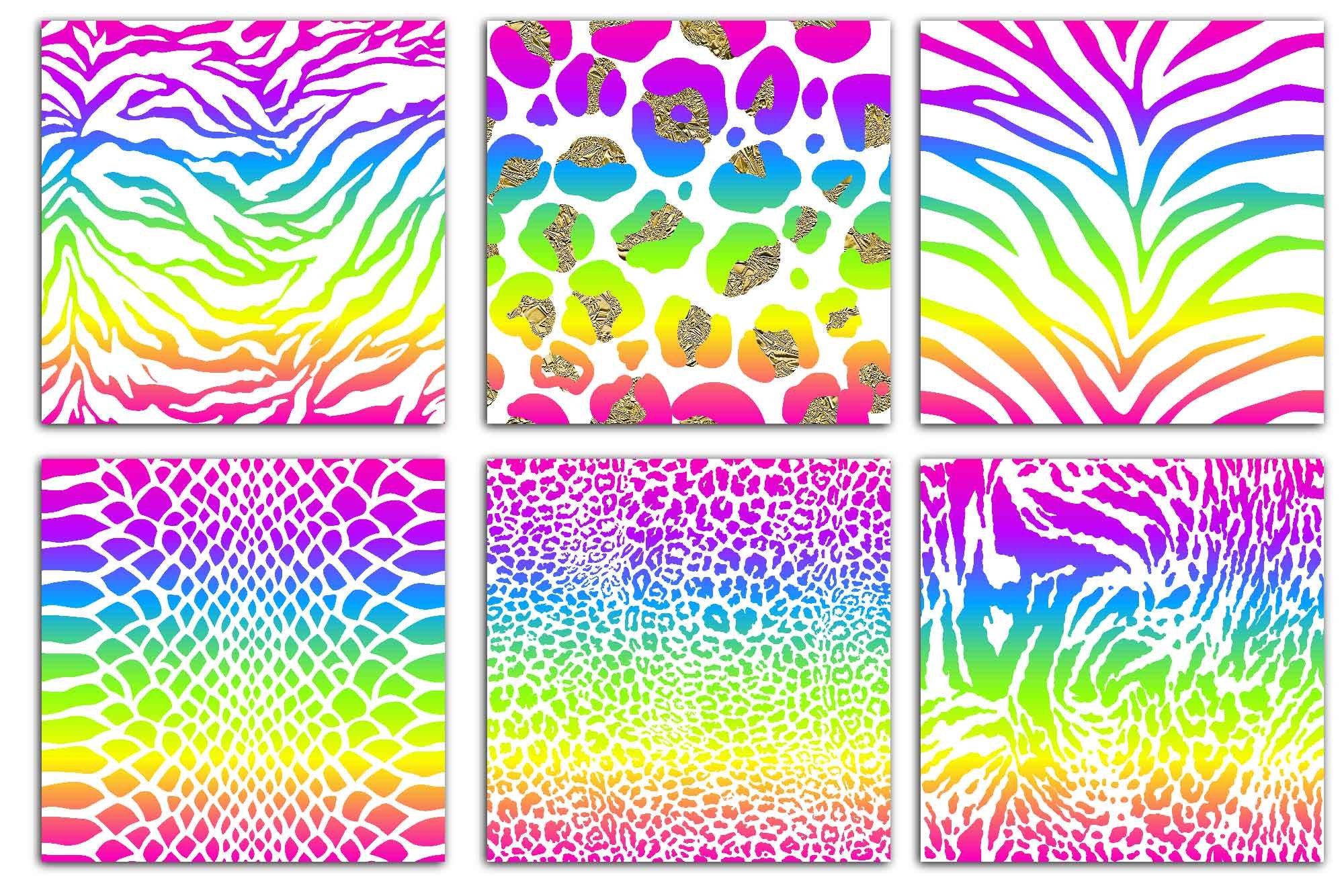 Neon Animal Print | Rainbow Safari preview image.