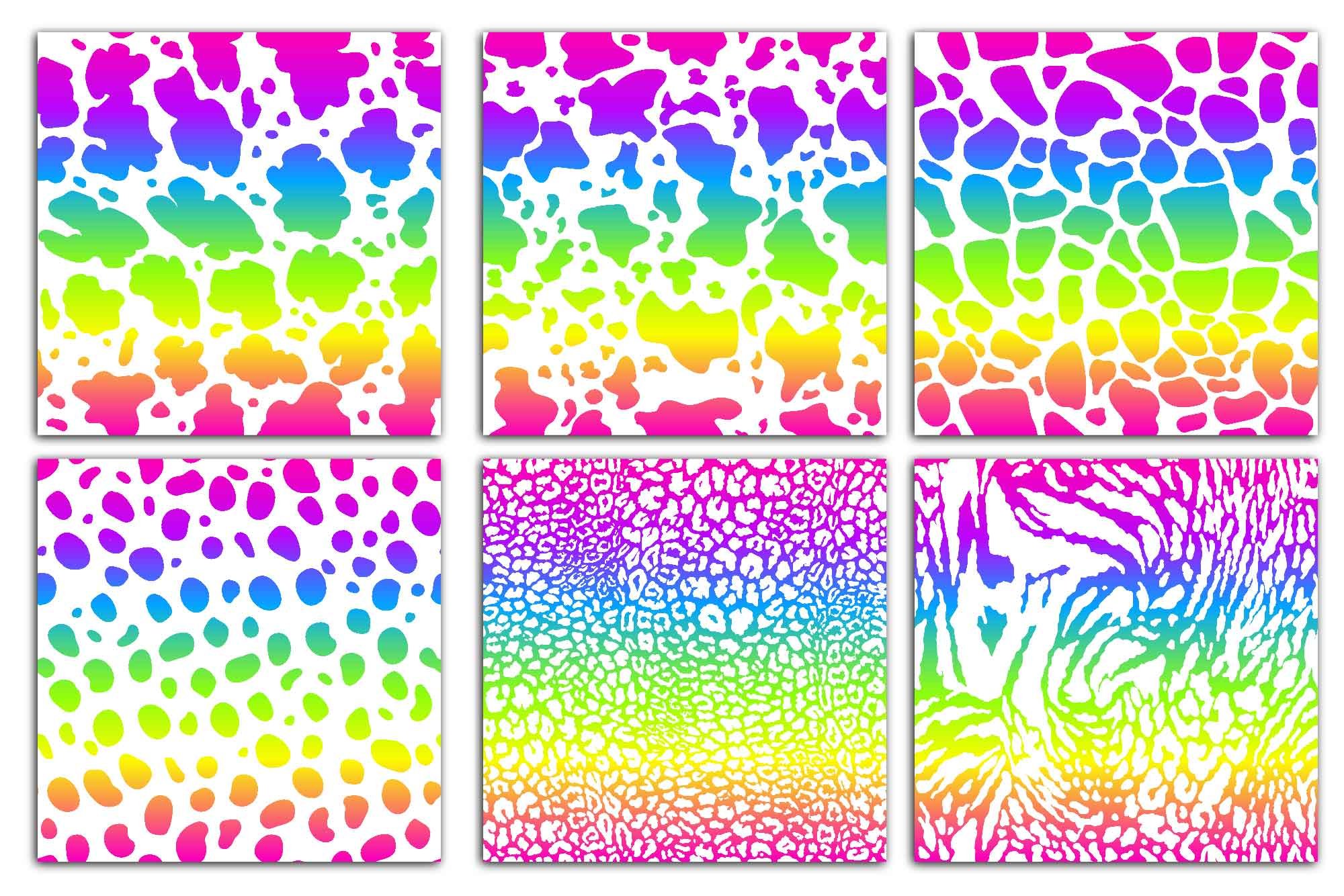 Seamless rainbow Leopard print pattern