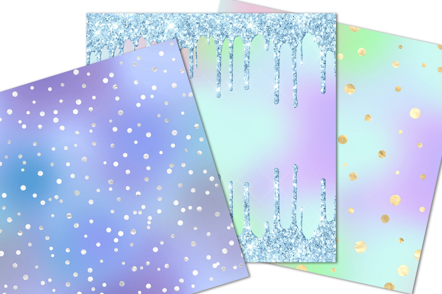 Rainbow Sparkle Party Backgrounds preview image.