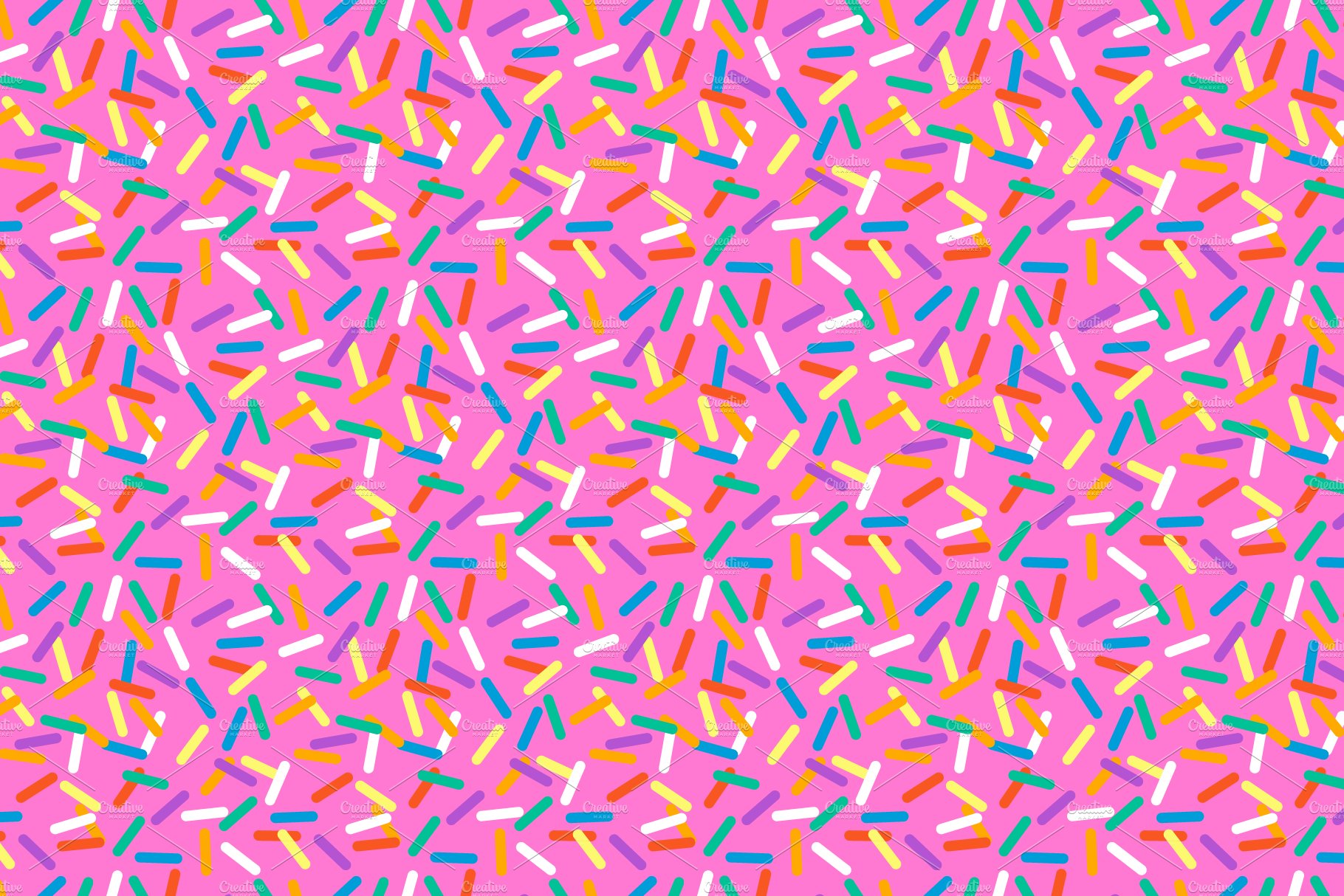 Rainbow Sprinkles Seamless pattern preview image.