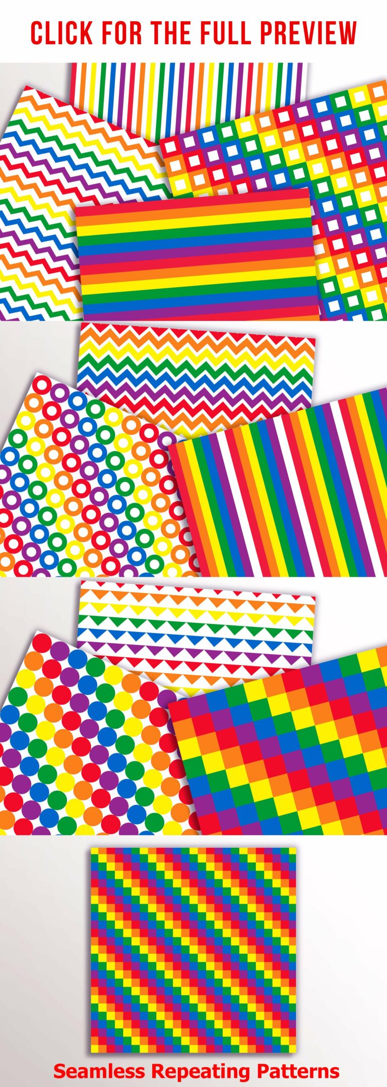 Rainbow Digital Papers Masterbundles 7571