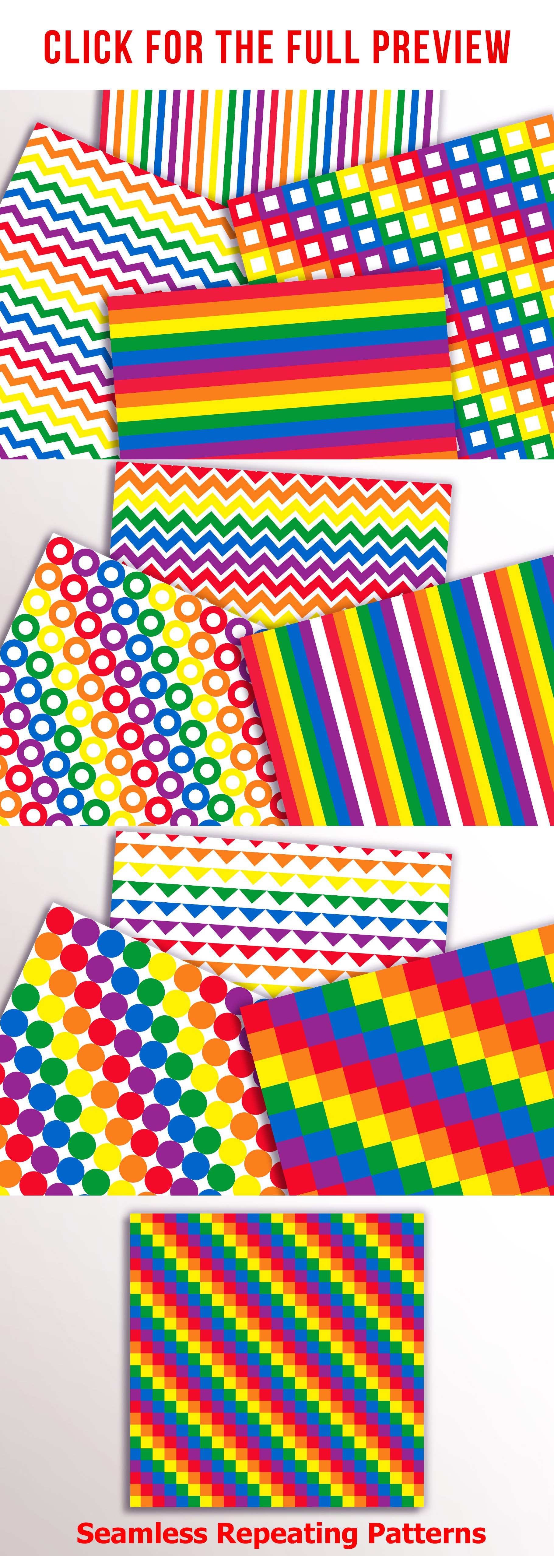Rainbow Digital Papers preview image.