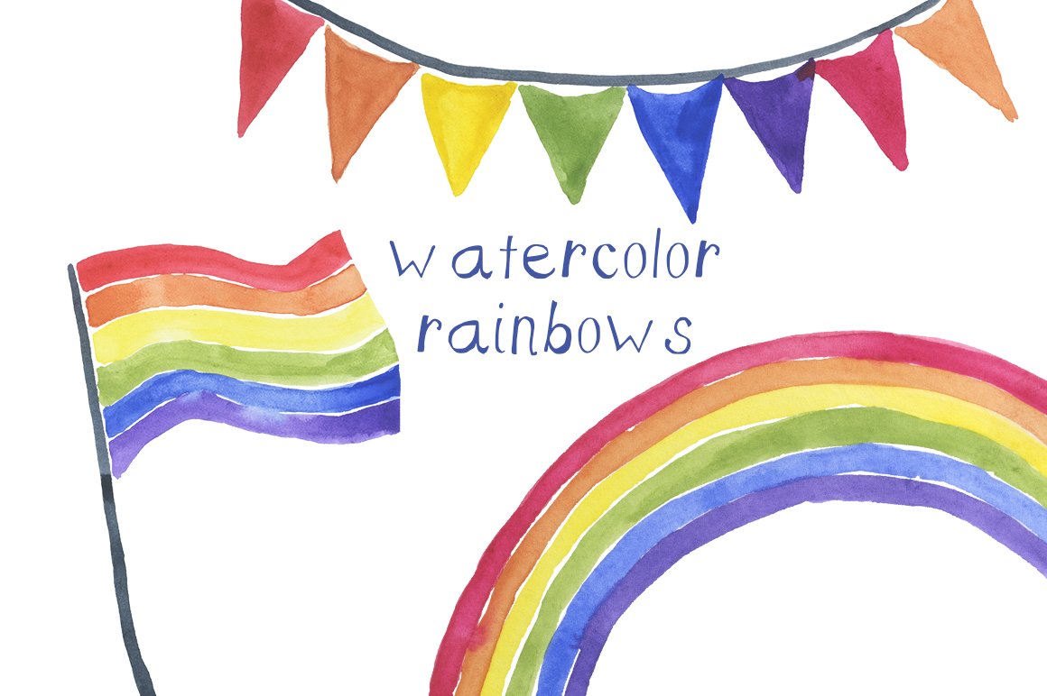 Watercolor Rainbows Illustration cover image.
