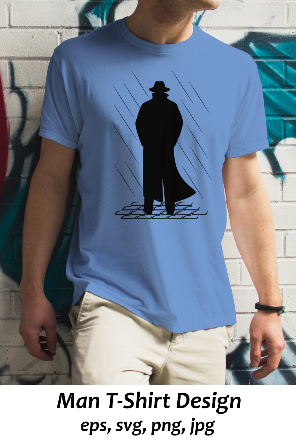 Man T-Shirt Sublimation pinterest preview image.