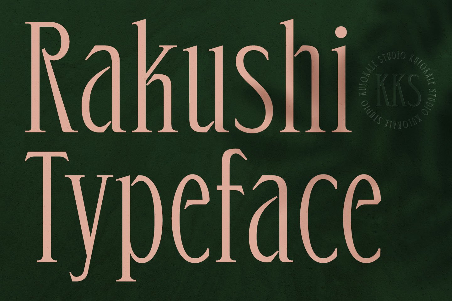 Rakushi Display Serif Font cover image.