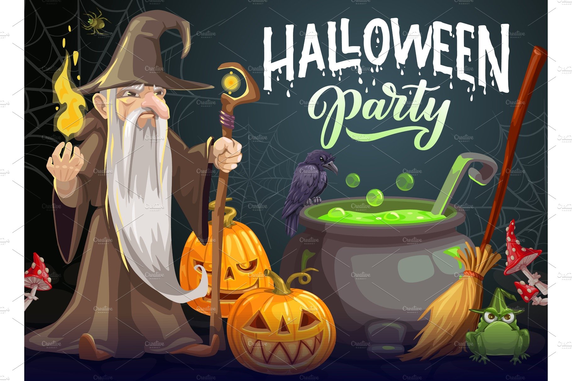 Halloween party, wizard cover image.