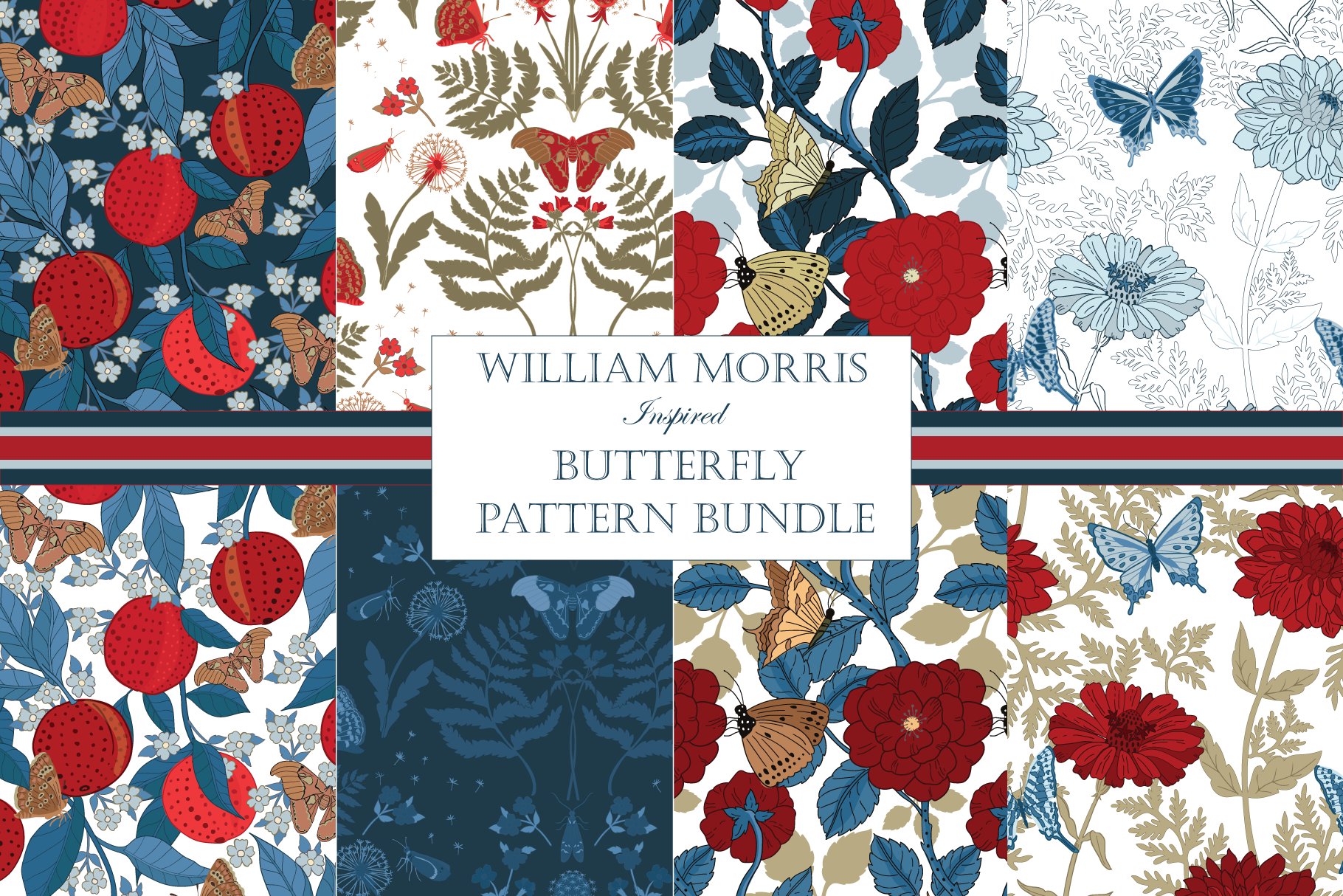 William Morris Butterfly Pattern III cover image.