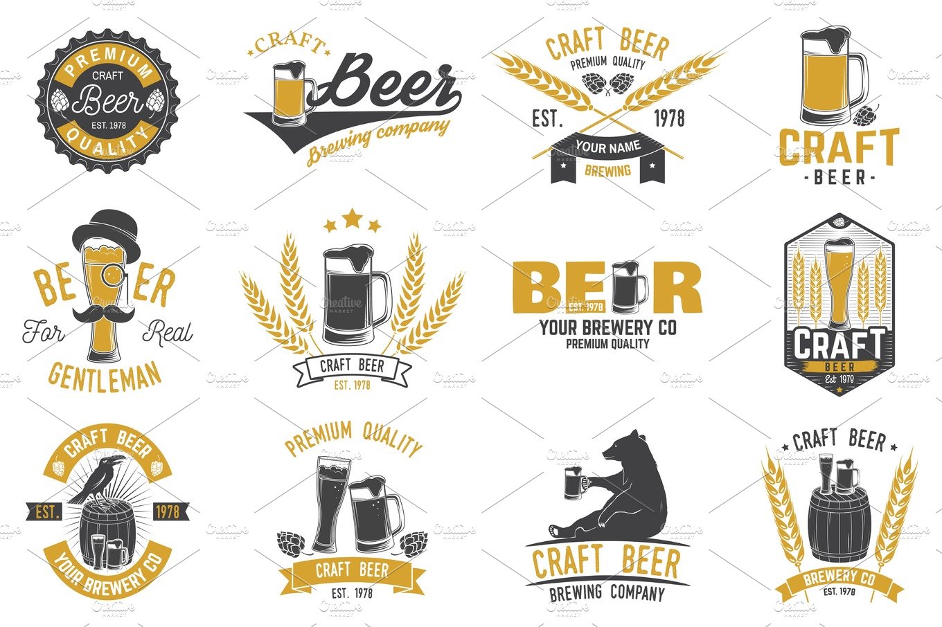 Craft Beer Badges/Logos/Overlays cover image.